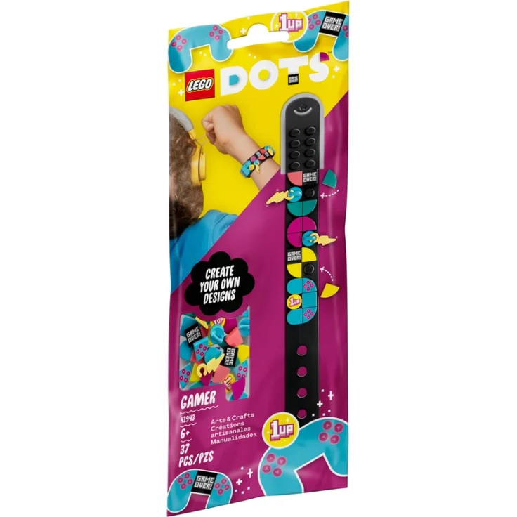 LEGO DOTS 41943 'Gaming Armband mit Anhängern', 37 Teile, ab 6 Jahren - Preisvergleich – Bild 1