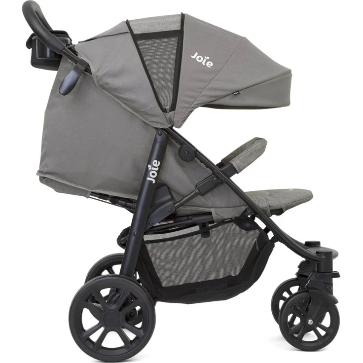 Joie 'Litetrax 4' Sportkinderwagen 2020 Gray Flannel mit Luftkammerrädern inkl. Tablett mit Getränkehalter und Regenschutz - Preisvergleich – Bild 3