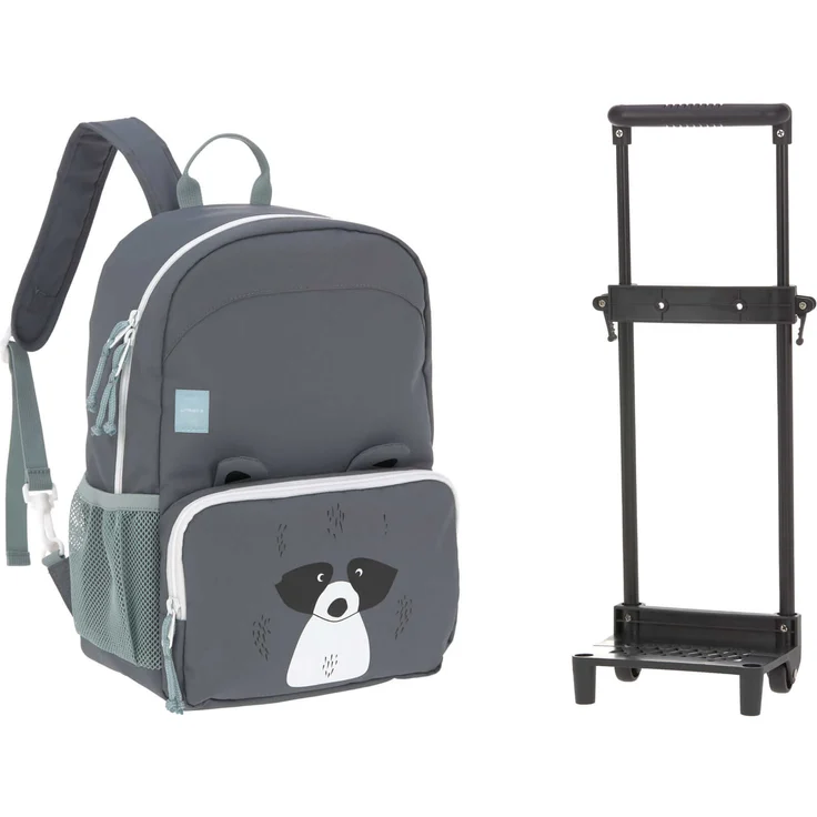 Lässig 'Kinderkoffer & Rucksack - Trolley Backpack, About Friends Waschbär', 12 l Fassungsvermögen, wasserabweisende Material, grau – Bild 2
