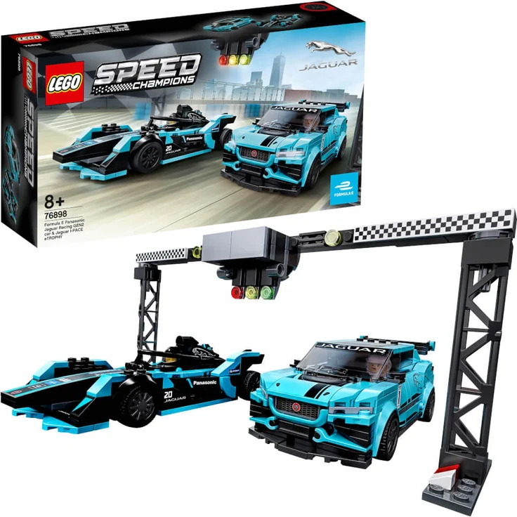 LEGO Speed Champions 76898 'Formula E Panasonic Jaguar Racing GEN2 car & Jaguar I-PACE eTROPHY', 565 Teile, ab 8 Jahren – Bild 1