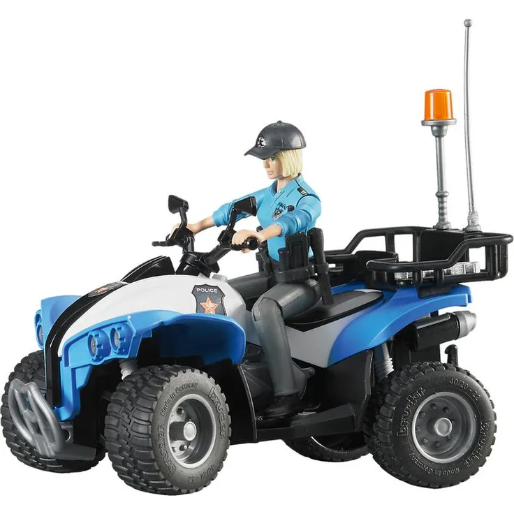 Bruder 63010 'Polizei Quad mit Polizistin und Ausstattung', ab 4 Jahren, 16 × 9,3 × 9,3 cm, Quad mit Rammschutz - Preisvergleich