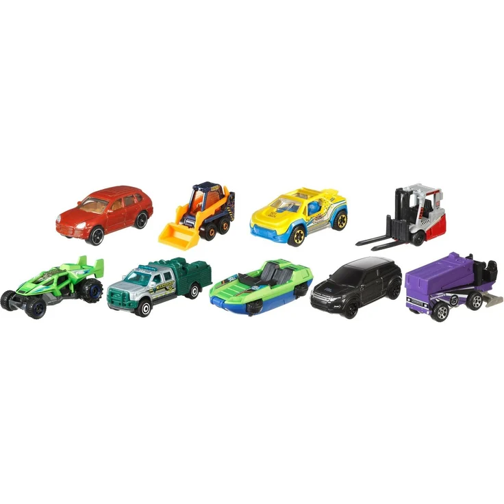 Matchbox X7111 - 9er Pack Fahrzeuge Geschenkset Sortiment, zufällige Auswahl, je 9 Spielzeugautos, Auto Spielzeug ab 3 Jahren – Bild 3