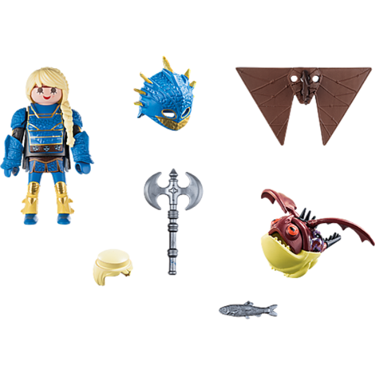 Playmobil Dragons 70041 'Astrid mit Fluganzug und Nimmersatt', 12 Teile, ab 4 Jahren – Bild 2
