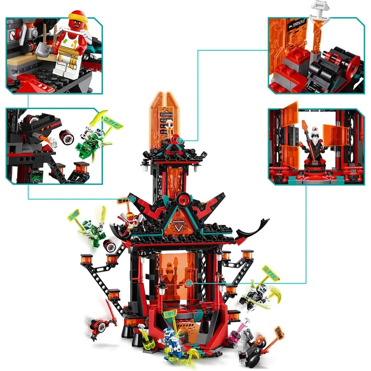 LEGO NINJAGO 71712 'Tempel des Unsinns', 810 Teile, ab 9 Jahren, inkl. 6 Minifiguren aus Prime Empire – Bild 4