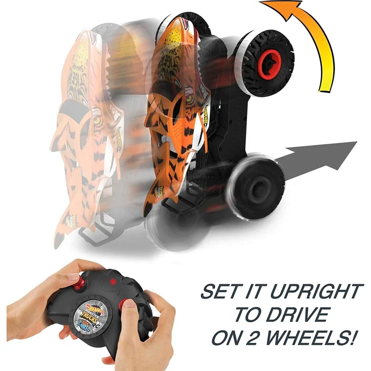 Mattel HGV87 'Hot Wheels R/C MT Tiger Shark', ab 4 Jahren, 1:15, bis zu 9,7 km/h, orange/schwarz – Bild 6