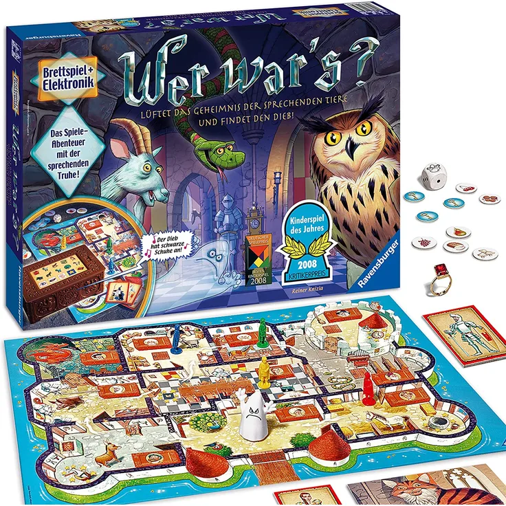 Ravensburger 'Wer war's' Brettspiel, ab 6 Jahren, 2 - 4 Spieler, ca. 30 -45 min Spielzeit, Kinderspiel des Jahres 2008