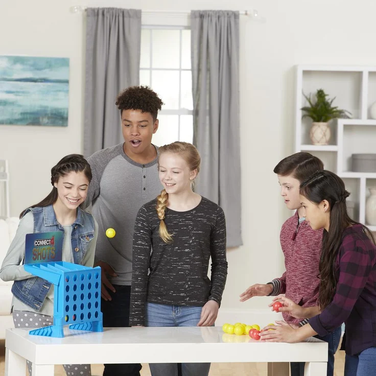Hasbro Gaming '4 Gewinnt Action' Geschicklichkeitsspiel, ab 8 Jahren, 2+ Spieler, temporeiches Kinderspiel mit integrierter Aufbewahrungsbox – Bild 4