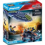 PLAYMOBIL City Action 70781 'Polizei-Fallschirm: Verfolgung des Amphibien-Fahrzeugs', 50 Teile, ab 5 Jahren