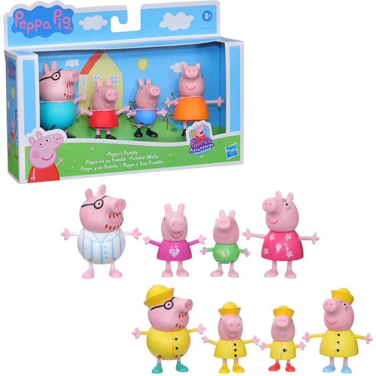 Hasbro F21715L0 Peppa Pig Familie Wutz Figurenset, sortiert, 1x Set mit zufälligem Design