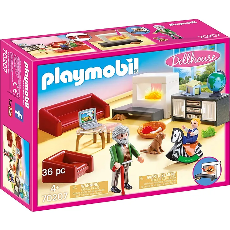 Playmobil Dollhouse 70207 'Gemütliches Wohnzimmer', 36 Teile, ab 4 Jahren