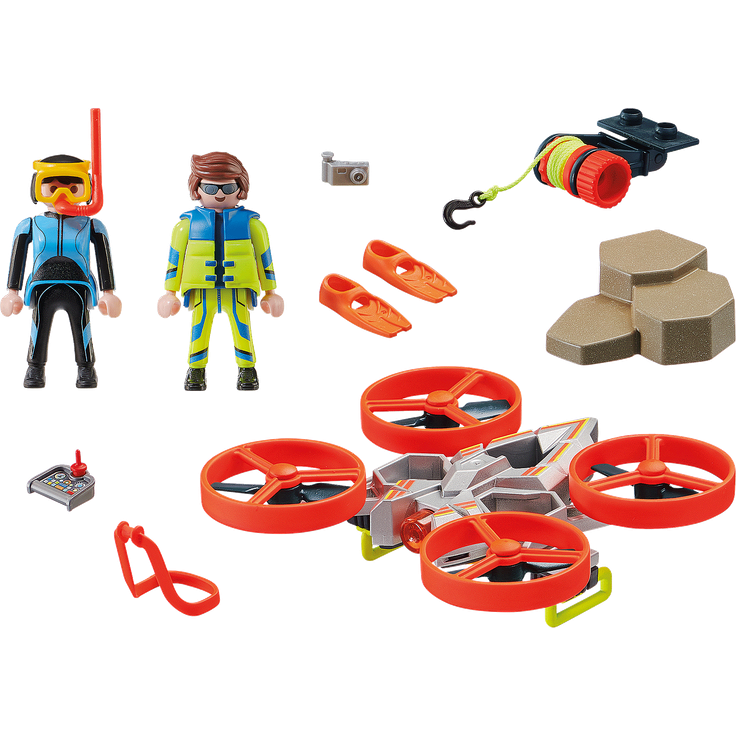 Playmobil City Action 70143 'Seenot: Taucher-Bergung mit Rettungsdrohne', 44 Teile, ab 4 Jahren – Bild 2
