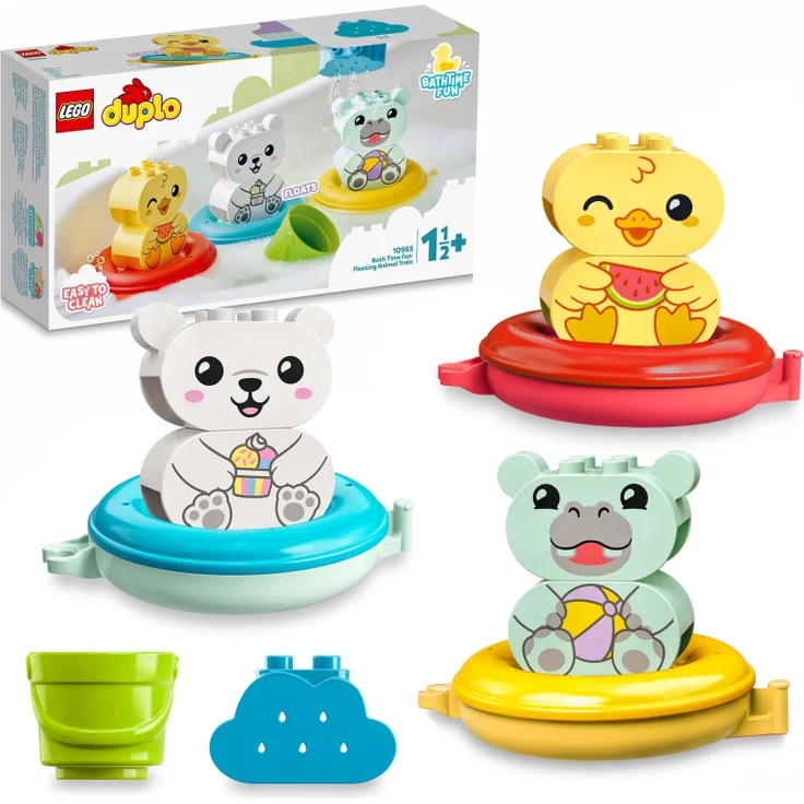 LEGO DUPLO 10965 'Badewannenspaß: Schwimmender Tierzug', 14 Teile, ab 1,5 Jahren - Preisvergleich – Bild 1