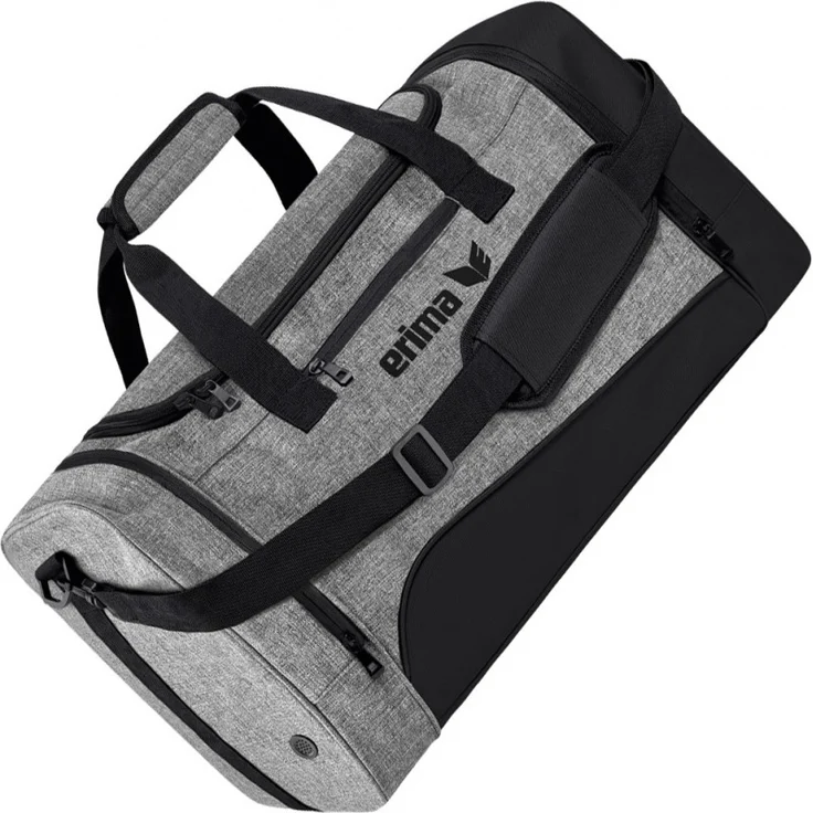 Erima Club 1900 2.0, Sporttasche, Größe S 44 x 26 x 26 cm / 30 Liter, schwarz/grau melange – Bild 2
