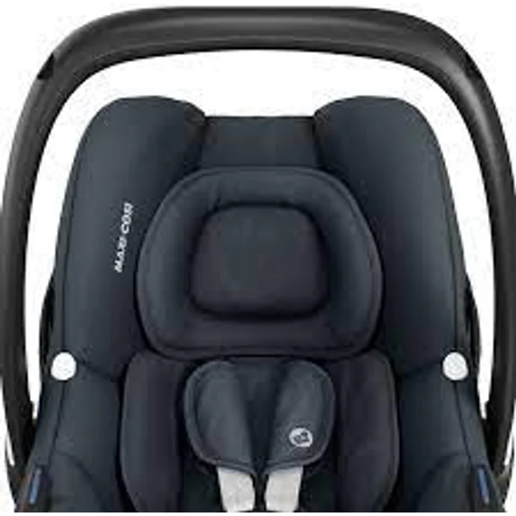 Maxi-Cosi 'CabrioFix i-Size', Federleichte i-Size Babyschale, Gruppe 0+ Kindersitz inkl. Sonnenverdeck und Neugeborenen Einlage, nutzbar ab ca. 40 bis 75 cm, ca. 0-12 kg, Essential Graphite – Bild 4