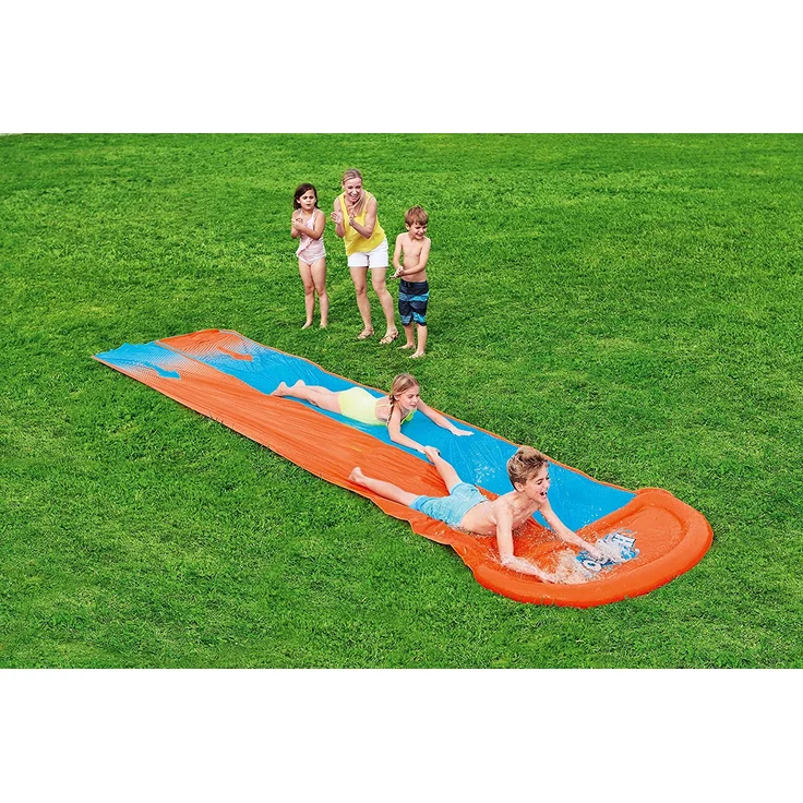Bestway H2OGO! 'Double' Doppel-Wasserrutsche, 488 x 138 cm, integrierter Wassersprinkler, einfacher Anschluss an Gartenschlauch – Bild 8