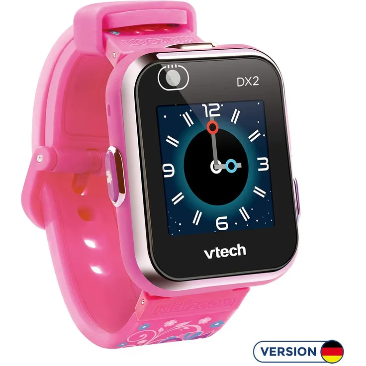 Vtech Electronics Europe BV 80-193834 Kidizoom Smart Watch DX2 ve, Pink mit Blumen