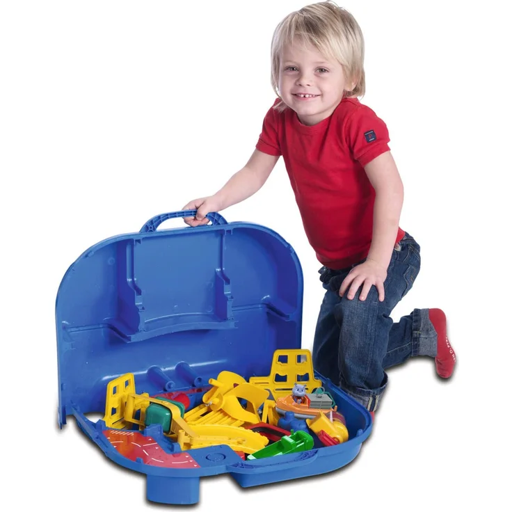 AquaPlay 'Aquabox mit Schleuse' Wasserbahn, 85 x 65 x 22 cm, inkl. Kran, Wasserrad, Amphibienauto und Spielfigur, LockBox – Bild 8