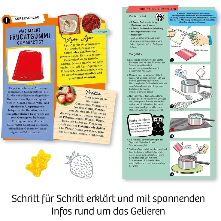 Kosmos 'Fun Science Fruchtgummi-Labor', stelle eigene Gummi-Bonbons in 2 verschiedenen Sorten her, ab 8 Jahren – Bild 3