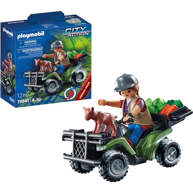 PLAYMOBIL City Action 71041 'Bauernhof-Quad', 12 Teile, ab 4 Jahren