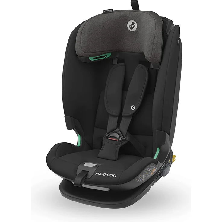 Maxi-Cosi Titan Plus i-Size, mitwachsender ISOFIX-Kindersitz, G-CELL-Seitenaufprallschutz, 4 Liegepositionen, weiche Schaumstoffpolster in Kopfstütze, 76-150 cm, 15 Monate - 12 Jahre, Authentic Black – Bild 1