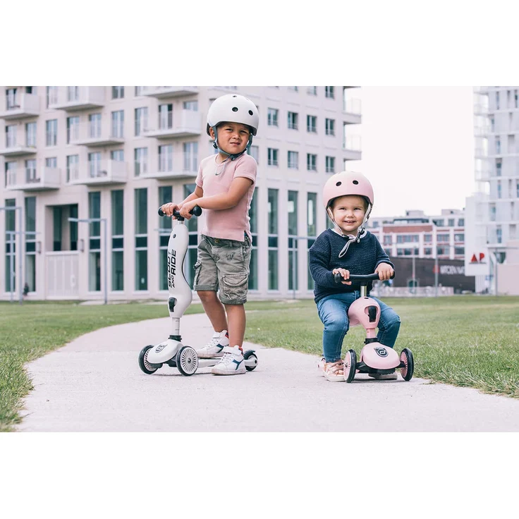 Scoot & Ride 'Highwaykick 1' Kickboard, ab 12 Monaten, 3-fach höhenverstellbar bis 64 cm, 2in1 mit Sitz, max. belastbar bis 50 kg, ash – Bild 5