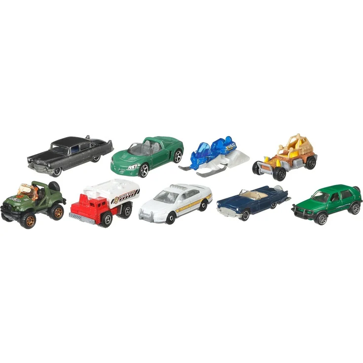 Matchbox X7111 - 9er Pack Fahrzeuge Geschenkset Sortiment, zufällige Auswahl, je 9 Spielzeugautos, Auto Spielzeug ab 3 Jahren – Bild 2