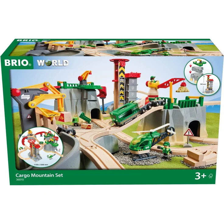 BRIO World 36010 Gebirgs-Frachten Set Deluxe - Riesiger Eisenbahn-Spaß auf mehreren Ebenen mit zwei Kränen, Frachtverlad - Preisvergleich – Bild 1