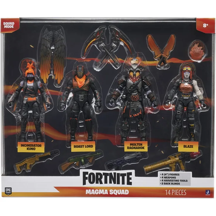 Fortnite 4 fig pack Squad Mode Magma