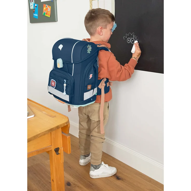 Lässig Boxy Unique 'Navy', 7-tlg. Schulranzenset, 21 Liter, ab 6 Jahren – Bild 7