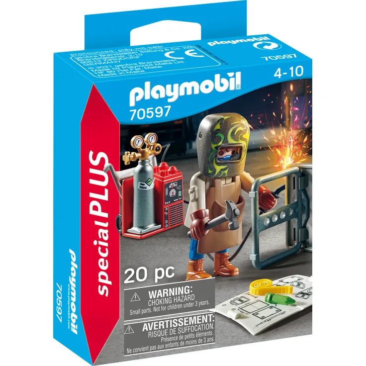 Playmobil Special Plus 70597 'Schweißer mit Ausrüstung', 20 Teile, ab 4 Jahren