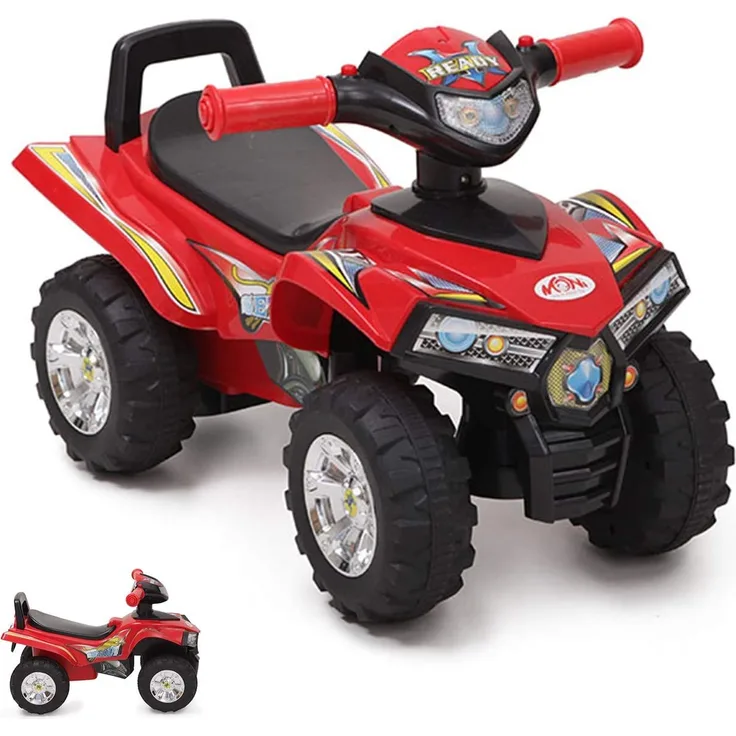 Rutschauto ATV 551 ab 1 Jahr mit Musikfunktion, Hupe, Quad Design schwarz/rot