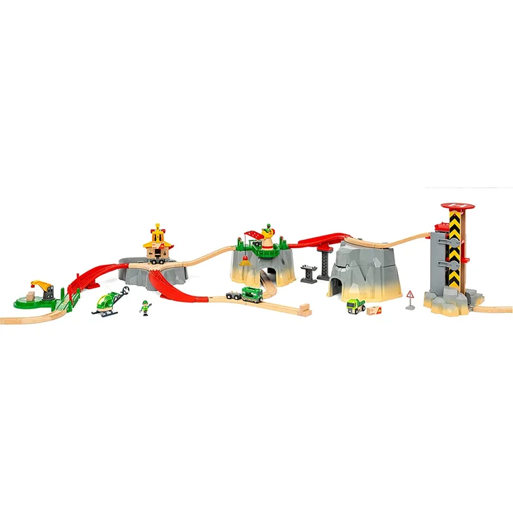 BRIO World 36010 Gebirgs-Frachten Set Deluxe - Riesiger Eisenbahn-Spaß auf mehreren Ebenen mit zwei Kränen, Frachtverlad - Preisvergleich – Bild 3