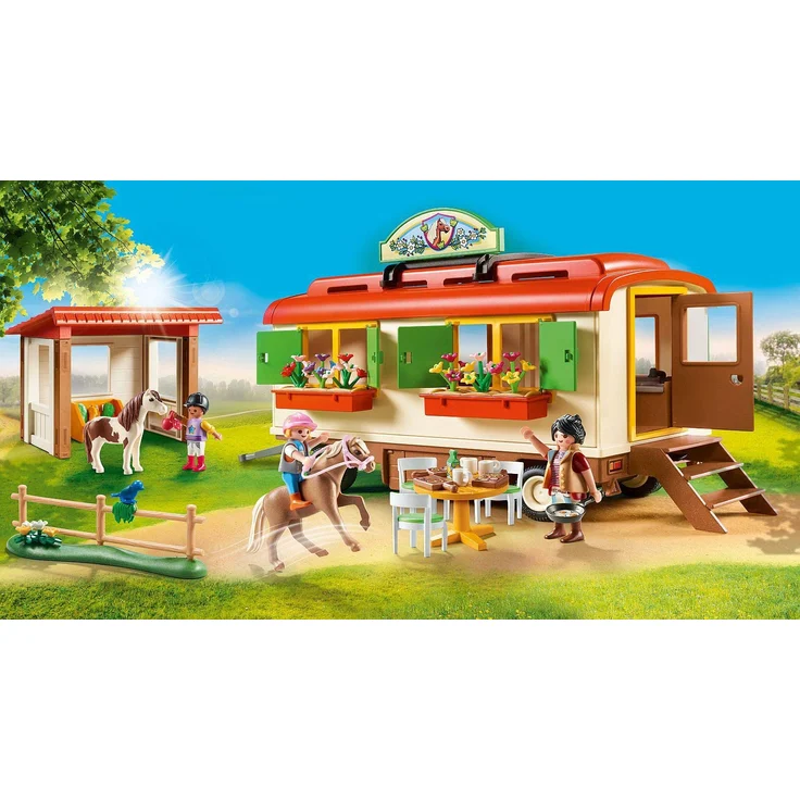 Playmobil Country 70510 'Ponycamp-Übernachtungswagen', 149 Teile, ab 4 Jahren – Bild 2