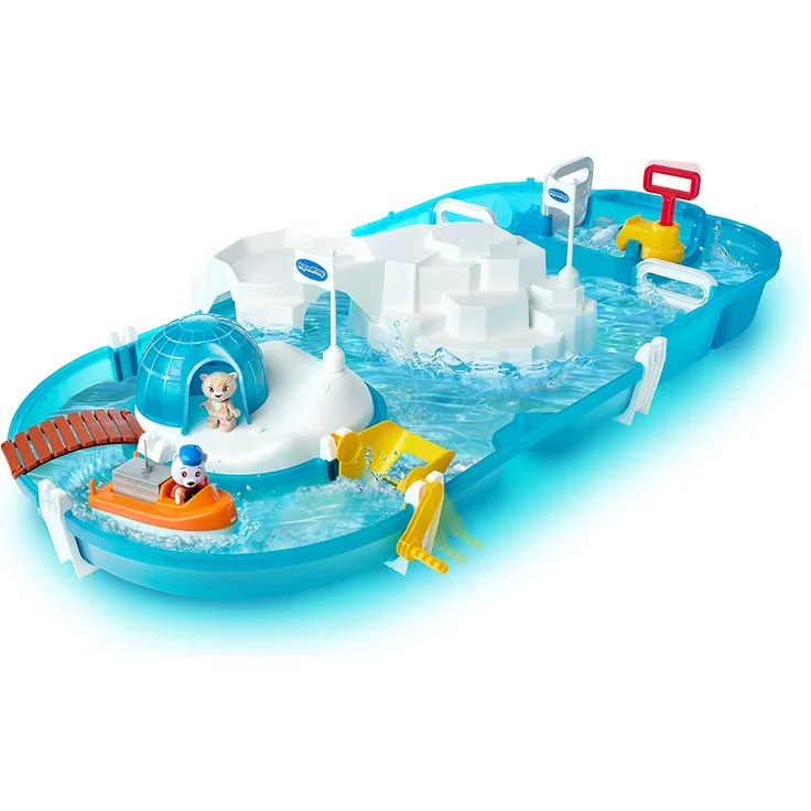 Aquaplay 'Waterplay Polar' Wasserstraße, 106 cm x 65 cm x 25 cm, inkl. 1 Containerboot, 2 Spielfiguren – Bild 1