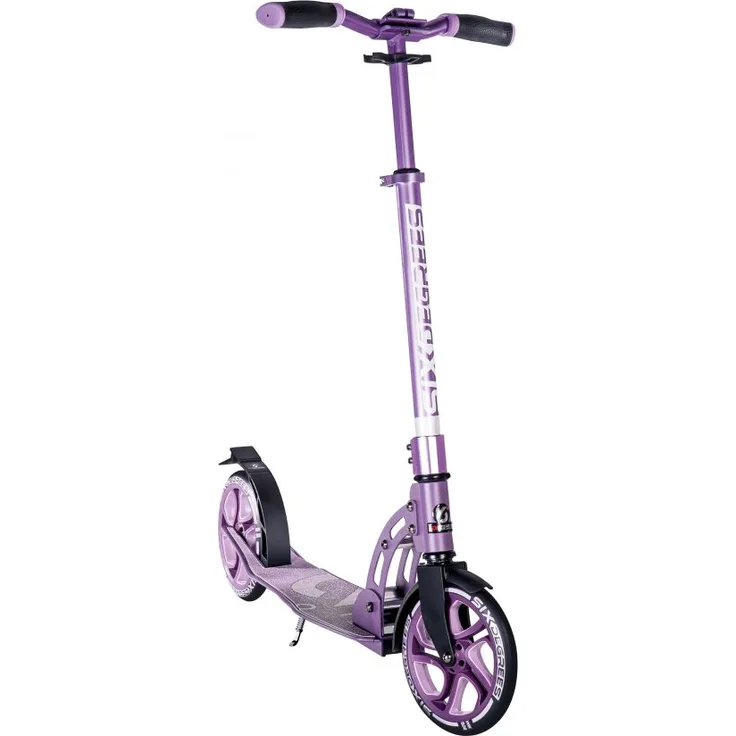 Six Degrees 510 'Aluminium Scooter 205 mm' Scooter, ab 6 Jahren, 5-fach höhenverstellbar bis 102 cm, klappbar, max. belastbar bis 100 kg, lila