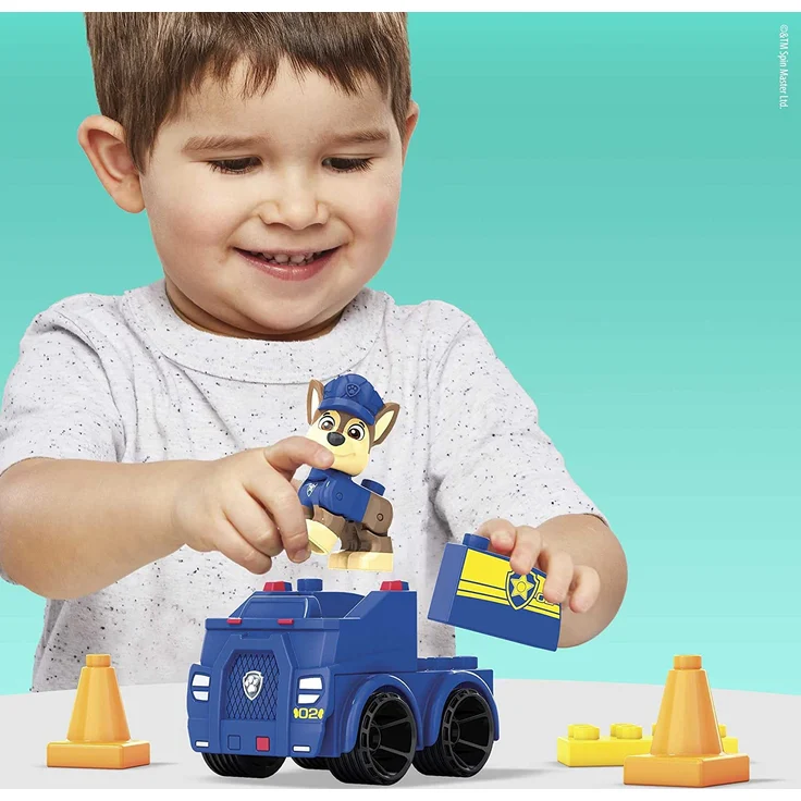 Mega Bloks Paw Patrol 'Chase´s Polizei Fahrzeug' Klemmbausteine, ab 3 Jahren, 10 Teile – Bild 6