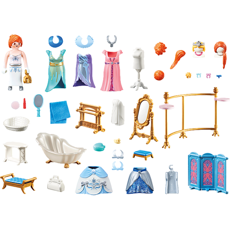Playmobil Princess 70454 'Ankleidezimmer mit Badewanne', 86 Teile, ab 4 Jahren – Bild 2