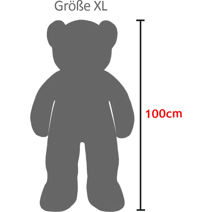 Deuba 'Plüschtier Teddybär XL Braun 100cm', Riesen Teddy Bär Valentinstag Geschenk, braun – Bild 4