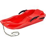 Kinderschlitten Kinderbob Race mit Handbremse und Lenkung aus Kunststoff rot