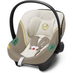 CYBEX Gold Babyschale Aton S2 i-Size, Ab Geburt bis ca. 24 Monate, Max. 13 kg, Inkl. Neugeboreneneinlage, SensorSafe kompatibel, Seashell Beige