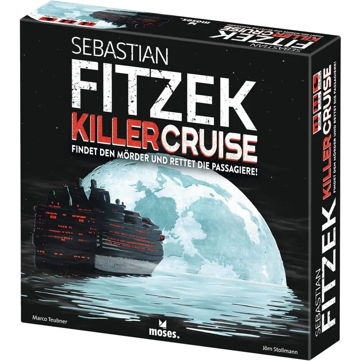 Moses 'Sebastian Fitzek - Killercruise' Brettspiel, ab 12 Jahren, 2 - 4 Spieler, ca. 30 min Spielzeit