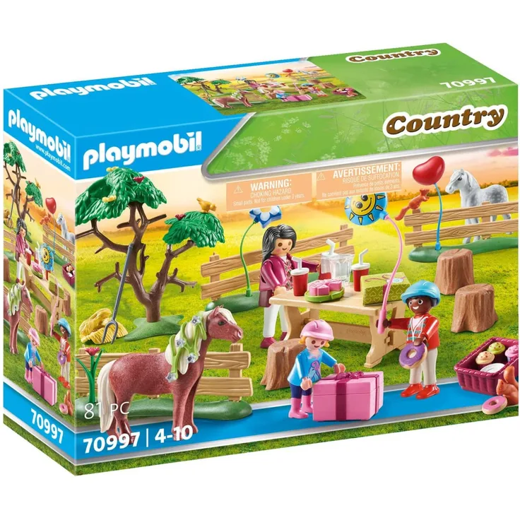 PLAYMOBIL Country 70997 'Kindergeburtstag auf dem Ponyhof', 81 Teile, ab 4 Jahren