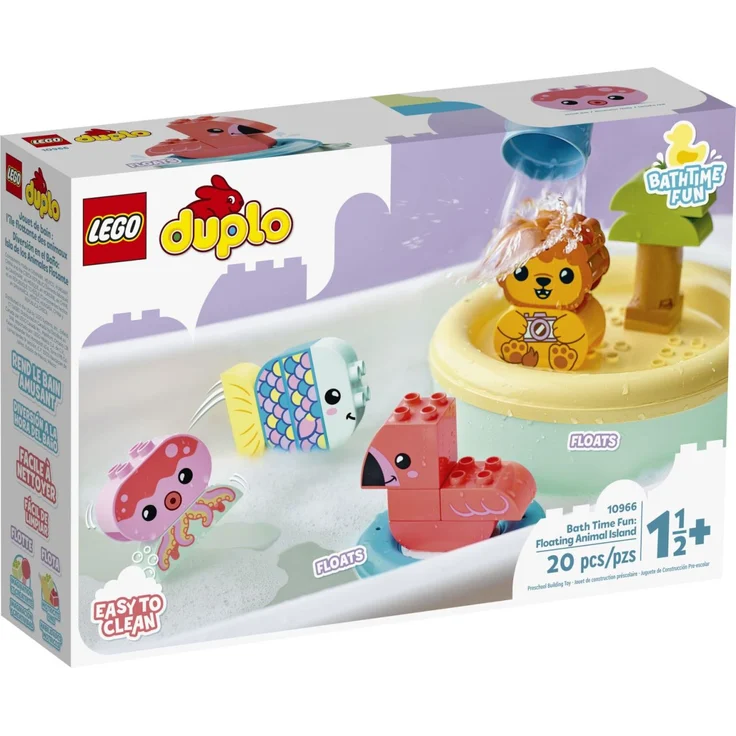 LEGO DUPLO 10966 'Badewannenspaß: Schwimmende Tierinsel', 20 Teile, ab 1,5 Jahren – Bild 1