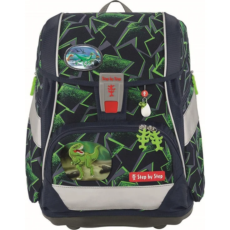 Step by Step 2in1 Plus 'Wild T-Rex Taro', Schulranzen-Set 6-teilig, 19 Liter, Grün-Schwarz – Bild 2
