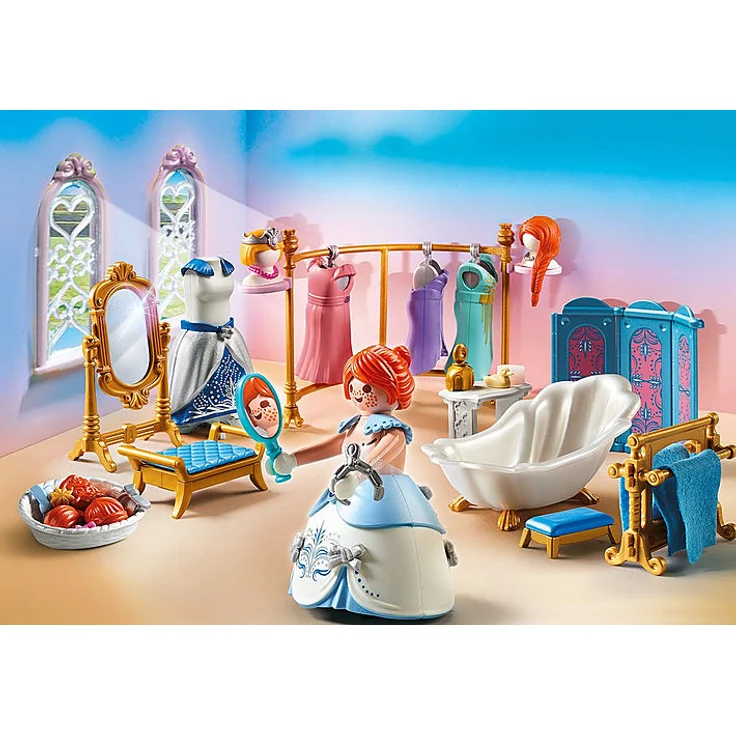 Playmobil Princess 70454 'Ankleidezimmer mit Badewanne', 86 Teile, ab 4 Jahren – Bild 3