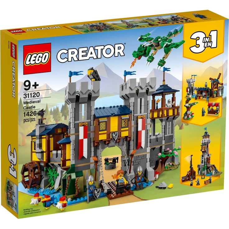 LEGO Creator 3-in-1-Sets 31120 'Mittelalterliche Burg', 1426 Teile, ab 9 Jahren – Bild 3