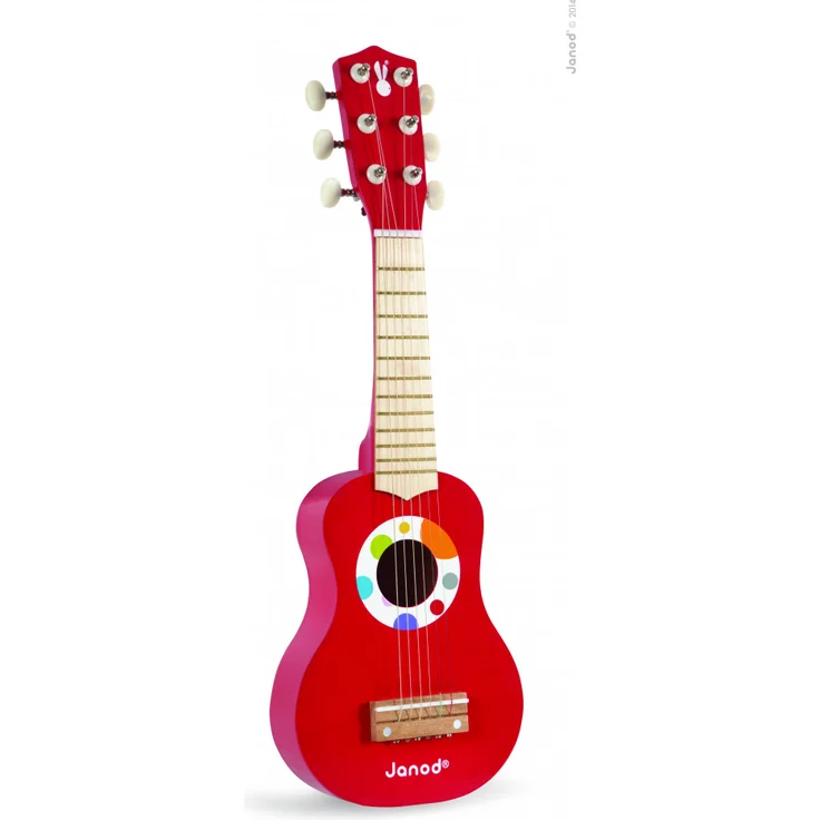 Janod J07628 'Meine Erste Gitarre Konfetti', Kindermusikinstrument, aus Holz, ab 3 Jahren – Bild 4