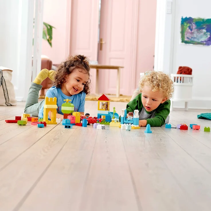 LEGO DUPLO 10914 'Deluxe Steinebox', 85 Teile, ab 18 Monaten, Bauset mit Aufbewahrungsbox, erstes Steine-Lernspielzeug für Kleinkinder – Bild 6