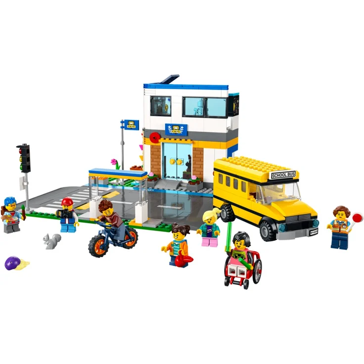 LEGO City 'Schule mit Schulbus', 433 Teile, ab 6 Jahren – Bild 2