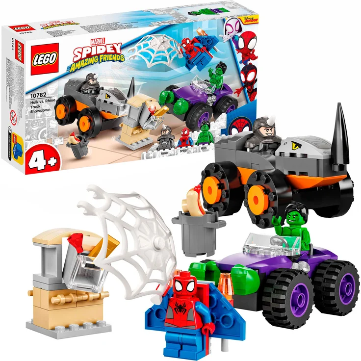LEGO Spider-Man 10782 'Hulks und Rhinos Monster Truck-Duell', 110 Teile, ab 4 Jahren – Bild 1